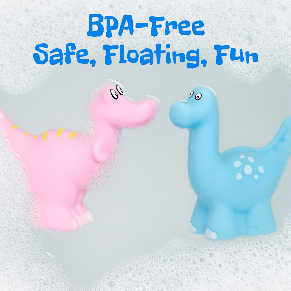 Bath Buddies – 6-Pack Dinosaur Baby Bath Toys