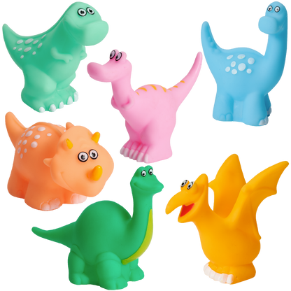 Bath Buddies – 6-Pack Dinosaur Baby Bath Toys