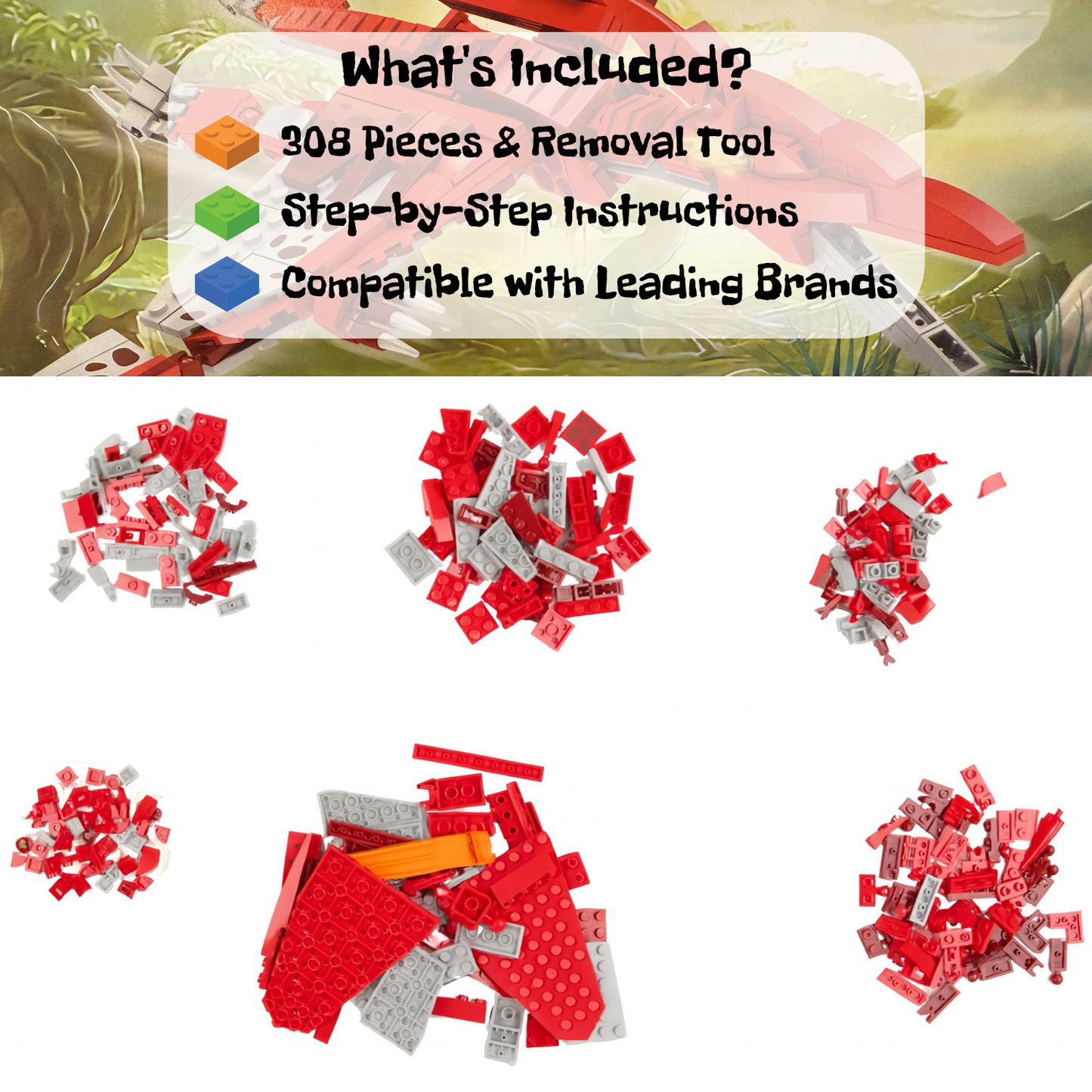 Pterodactyl Building Set - 308 Pieces